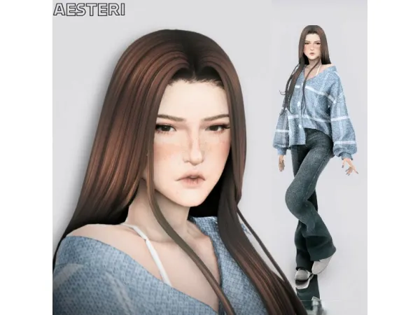 Maxis Match Roslyn Meallz Sim by Aesteri - The Sims 4 Custom Content