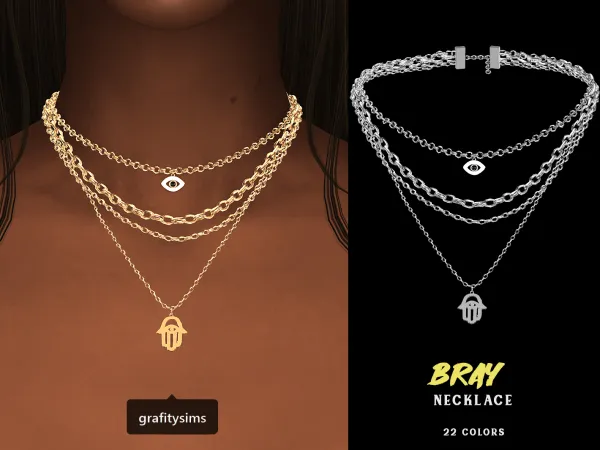 Alpha Bray Necklace - The Sims 4 Custom Content