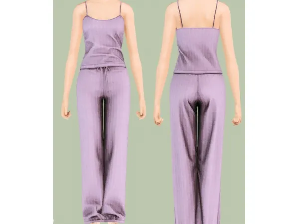 [PATTSIMSBLOG] RIMINGS Comfy Pajama Twopiece Conversion - The Sims 3 Custom Content