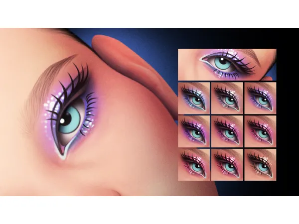 Maxis Match MM CELESTE GLITTER EYESHADOW MC13 by Cosimetic - The Sims 4 Custom Content