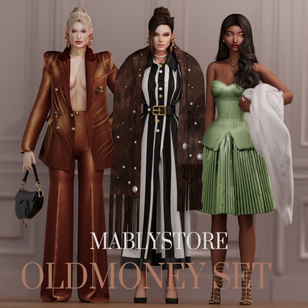 Alpha OLDMONEY SET by simsfinds - The Sims 4 Custom Content