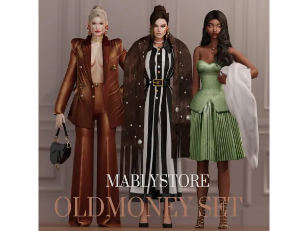 Alpha OLDMONEY SET by mably - The Sims 4 Custom Content