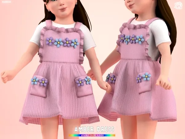 Mix Amber Dress for Toddler brsims - The Sims 4 Custom Content