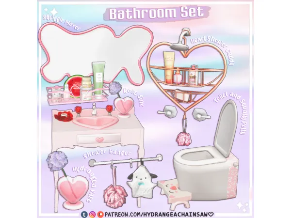 Alpha Bathroom set - The Sims 4 Custom Content