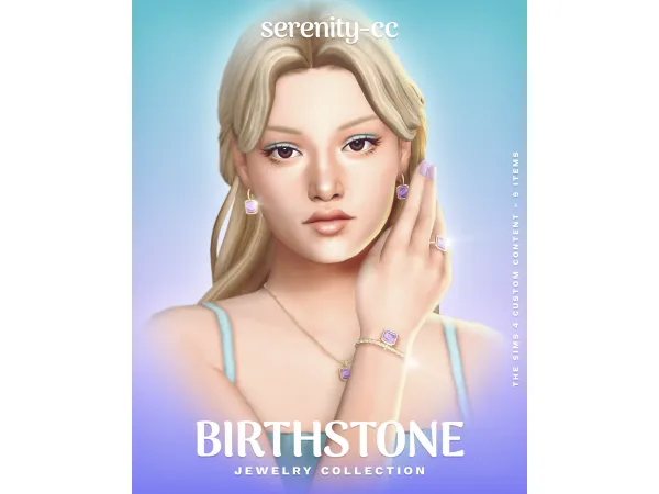 Maxis Match The Birthstone Jewelry Collection by Serenity - The Sims 4 Custom Content