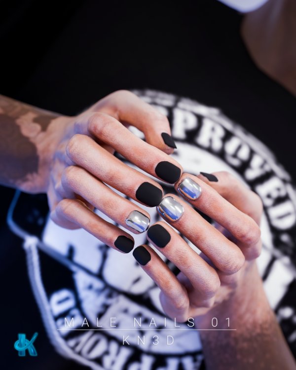 Alpha Male nails 01 by simsfinds - The Sims 4 Custom Content