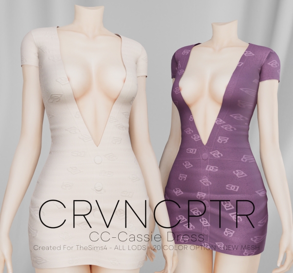 Alpha Cassie Dress by carvin_captoor - The Sims 4 Custom Content