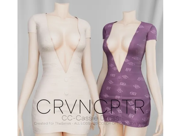 Alpha Cassie Dress - The Sims 4 Custom Content