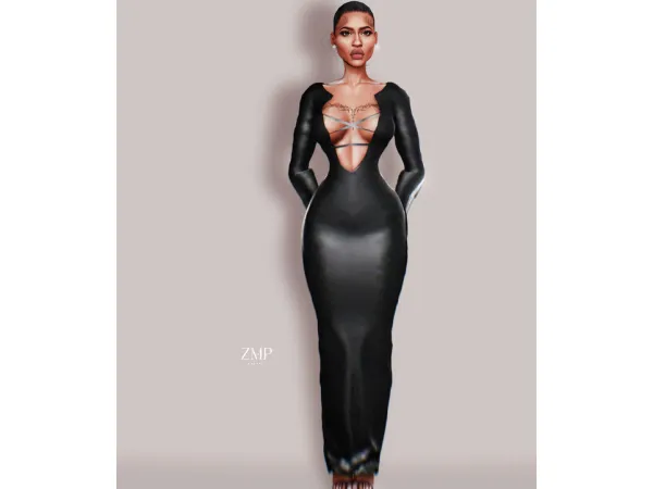 Alpha SELENA Dress by Ziimp - The Sims 4 Custom Content