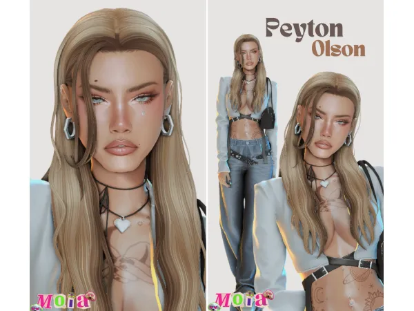 Mix Peyton Olson by moiamarul - The Sims 4 Custom Content