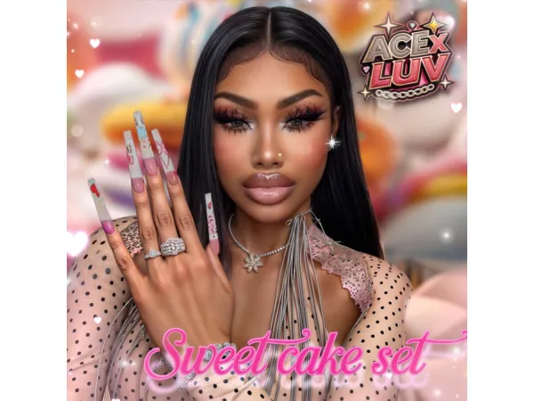 Alpha Sweet Cake Set by ACEXLUV - The Sims 4 Custom Content