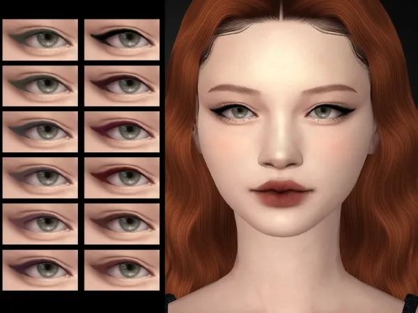 Alpha Marianne Eyeliner - The Sims 4 Custom Content