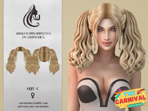 Maxis Match MM Juggler Hairstyle - The Sims 4 Custom Content