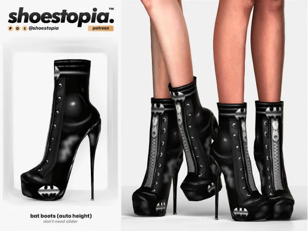 Alpha Shoestopia bat boots - The Sims 4 Custom Content