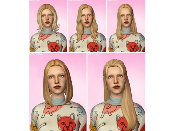 Eight Requested 4t2 Clay Hairs in The New Hair System. by y2sims