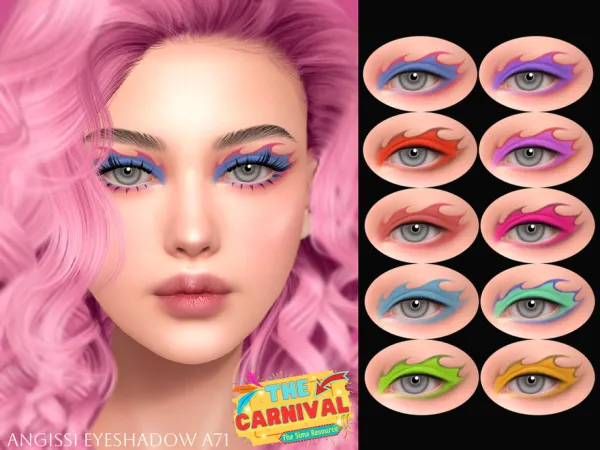 Mix Eyeshadow A71 by ANGISSI - The Sims 4 Custom Content