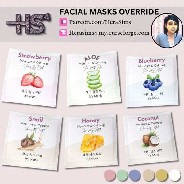 Alpha Facial masks default override by herasims4 - The Sims 4 Custom Content