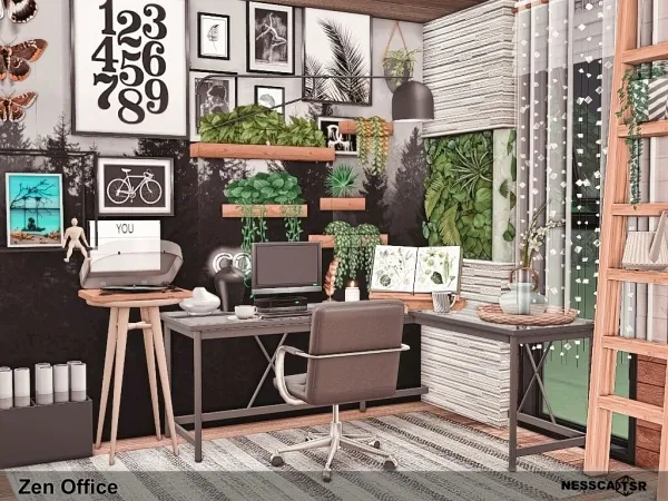 Mix Zen Office - The Sims 4 Custom Content