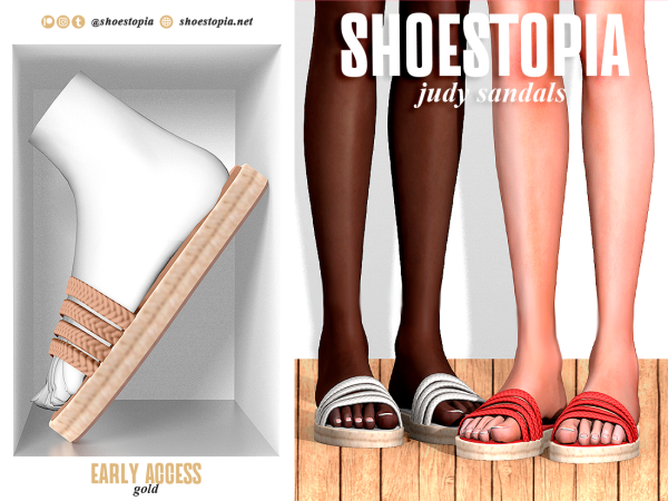 Alpha Shoestopia Judy Sandals by shoestopia - The Sims 4 Custom Content