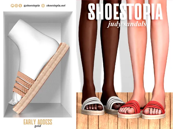 Alpha Shoestopia Judy Sandals - The Sims 4 Custom Content