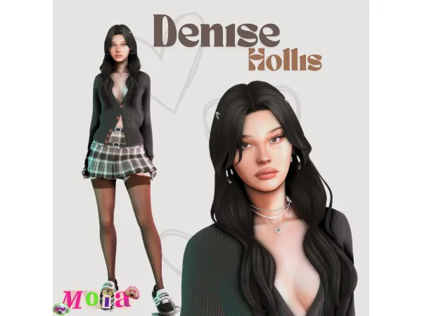 Mix Denise Hollis by moiamarul - The Sims 4 Custom Content