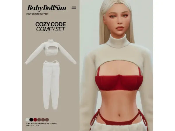 Maxis Match COMFY CODE COZY SET by BabyDollSim - The Sims 4 Custom Content