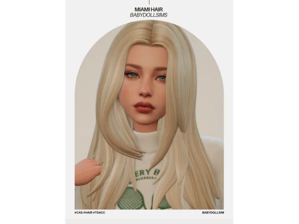 Maxis Match MIAMI HAIR by XXXBABYDOLL - The Sims 4 Custom Content
