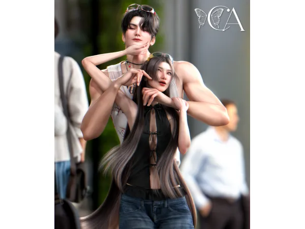 Mix Aways Wanted a Brother Posepack by chicAura - The Sims 4 Custom Content