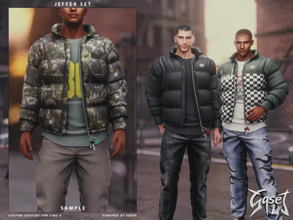 Alpha GASET Jeffer Pants (Sample) - The Sims 4 Custom Content