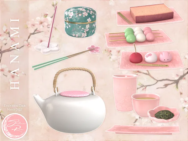 Alpha SolunaRae Hanami Set - The Sims 4 Custom Content