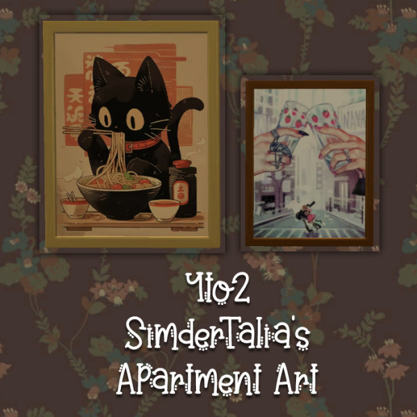 4to2 SimderTalias Apartment Art by simsfinds - The Sims 2 Custom Content