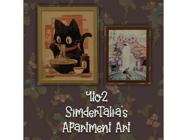 4to2 SimderTaliau2019s Apartment Art by deatherella - The Sims 2 Custom Content