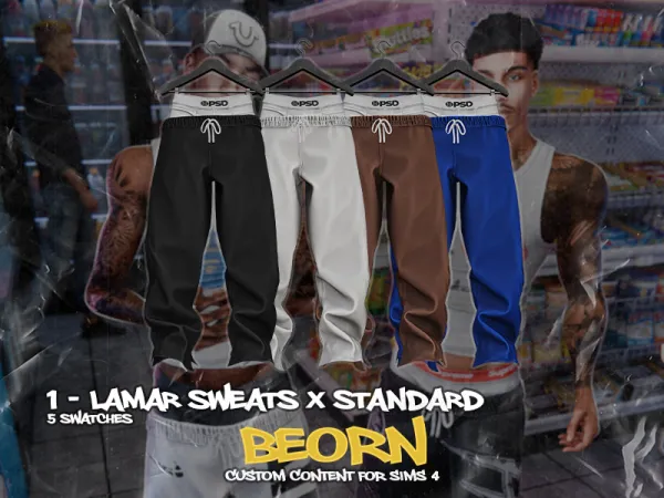 Alpha BEORN Lamar Sweats (Standard Version) - The Sims 4 Custom Content