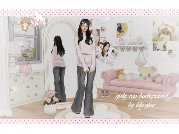 Mix girly cas background by lilicofae - The Sims 4 Custom Content