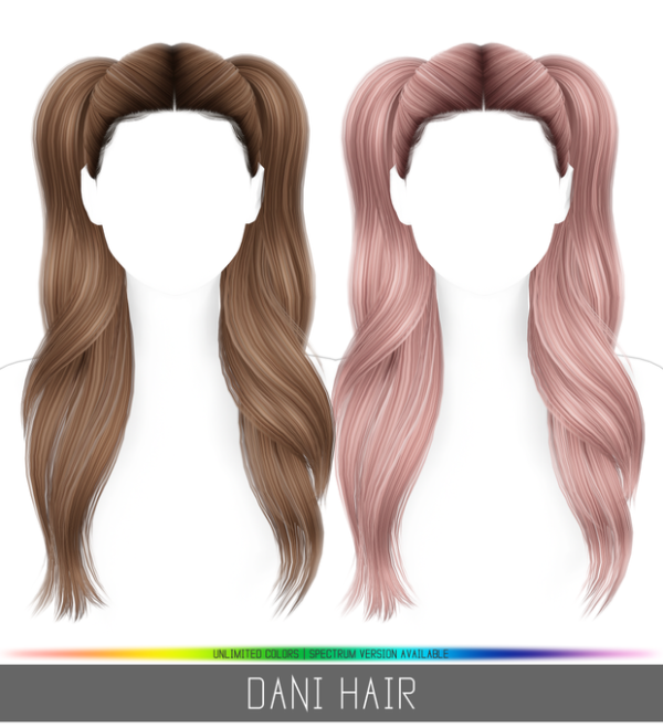 Alpha DANI HAIR by simsfinds - The Sims 4 Custom Content