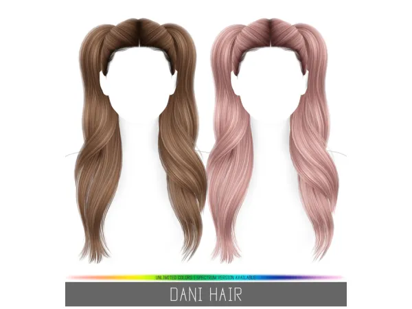 Alpha DANI HAIR by simpliciaty - The Sims 4 Custom Content