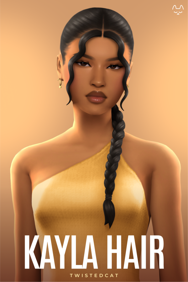 Maxis Match Kayla Hair by simsfinds - The Sims 4 Custom Content