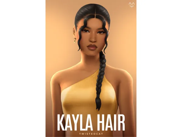 Maxis Match Kayla Hair by TwistedCat - The Sims 4 Custom Content