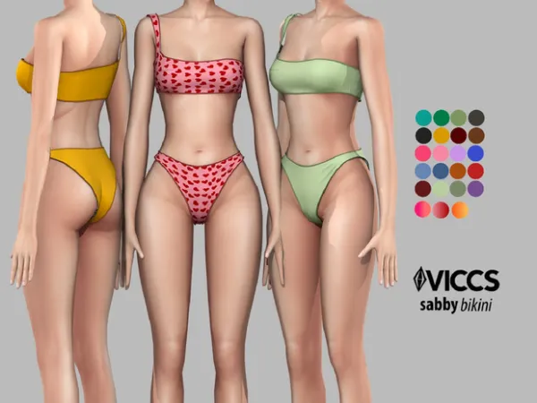 Alpha VICCS_SABBY BIKINI (TEEN ELDER) - The Sims 4 Custom Content