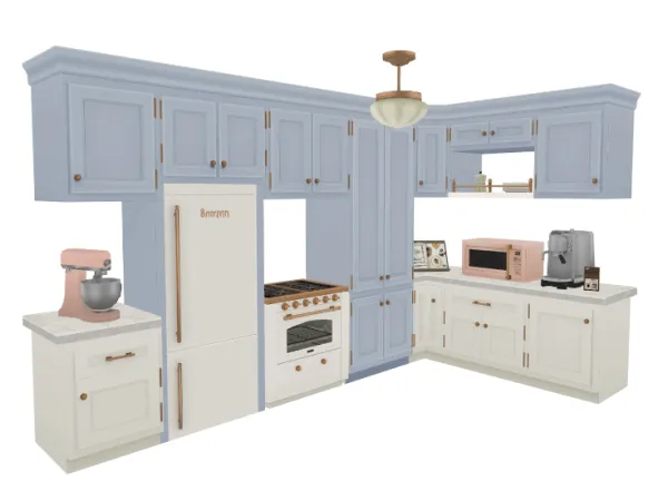 Maxis Match Duet Kitchen by Bostyny x Lilac Creative - The Sims 4 Custom Content