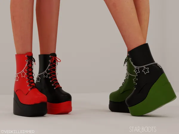 Alpha Star boots - The Sims 4 Custom Content