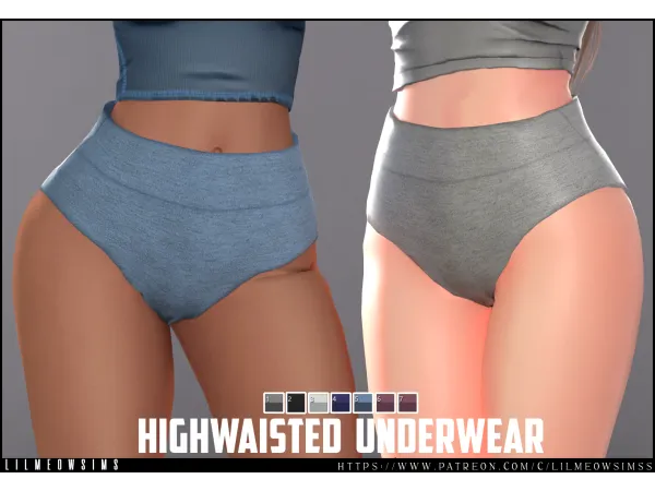 Mix HighWaisted Underwear - The Sims 4 Custom Content