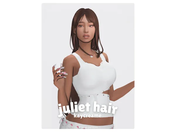 Maxis Match juliet hair by kaycreame - The Sims 4 Custom Content