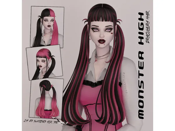 Maxis Match MONSTER HIGH SET Draculaura by daylifesims - The Sims 4 Custom Content