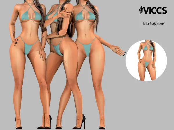 Alpha VICCS LEILA BODY PRESET (TEEN ELDER) - The Sims 4 Custom Content