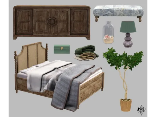 Sims 3 Alpha Adult Bedroom Objects CC: Pinkboxdesign - Bayfront Bedroom by martassimsbookcc