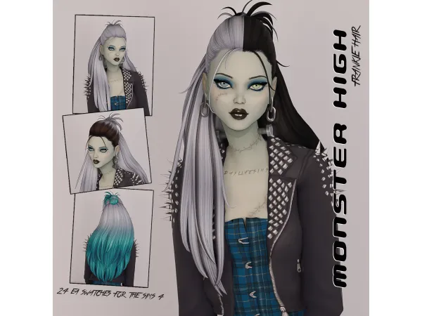 Maxis Match MONSTER HIGH SET Frankie by daylifesims - The Sims 4 Custom Content
