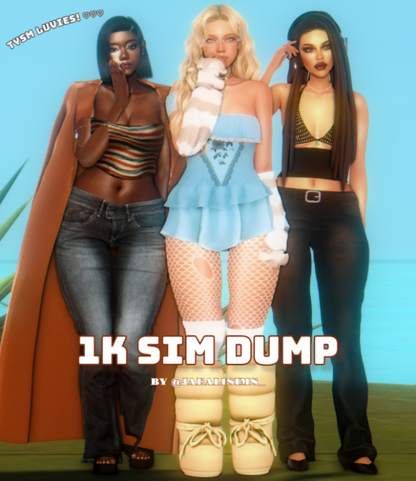Alpha 1K SIM DUMP by simsfinds - The Sims 4 Custom Content