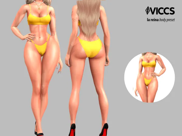 Mix VICCS_LA REINA BODY PRESET (TEEN ELDER) - The Sims 4 Custom Content