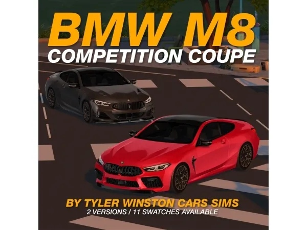 Alpha Tyler Winston Cars 2020 BMW M8 Competition Coupe - The Sims 4 Custom Content